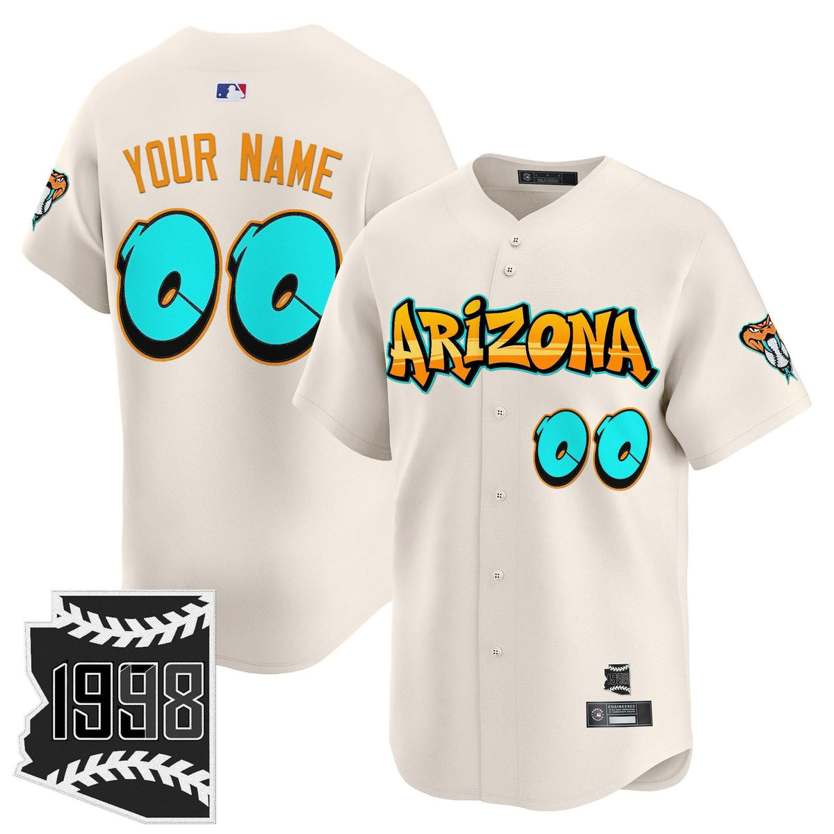 Arizona Diamondbacks 'Graffiti Desert Ink Edition' Vapor Premier Limited Custom Jersey - Stitched