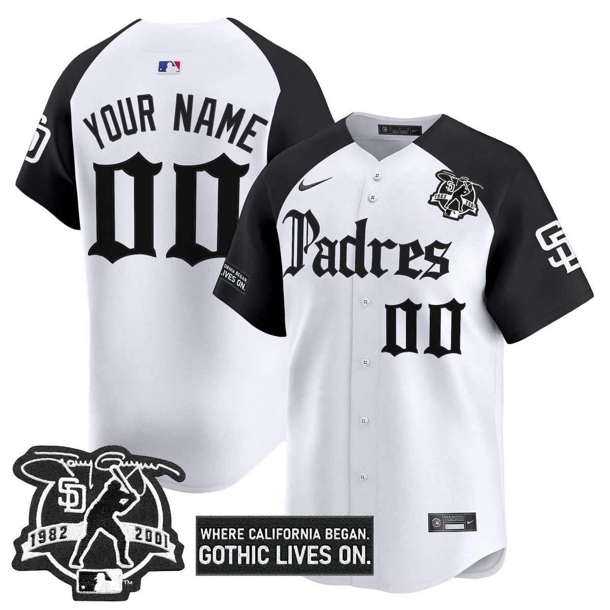 San Diego Padres 'Gothic Edition' Vapor Premier Limited Custom Jersey V2 - Stitched