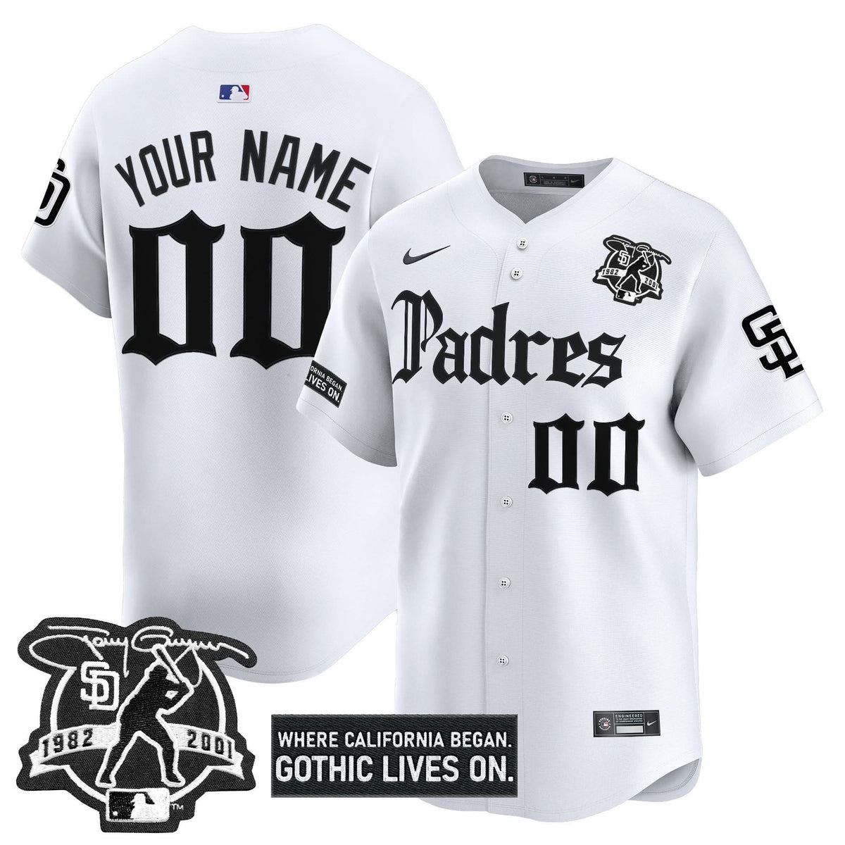 San Diego Padres 'Gothic Edition' Vapor Premier Limited Custom Jersey V2 - Stitched