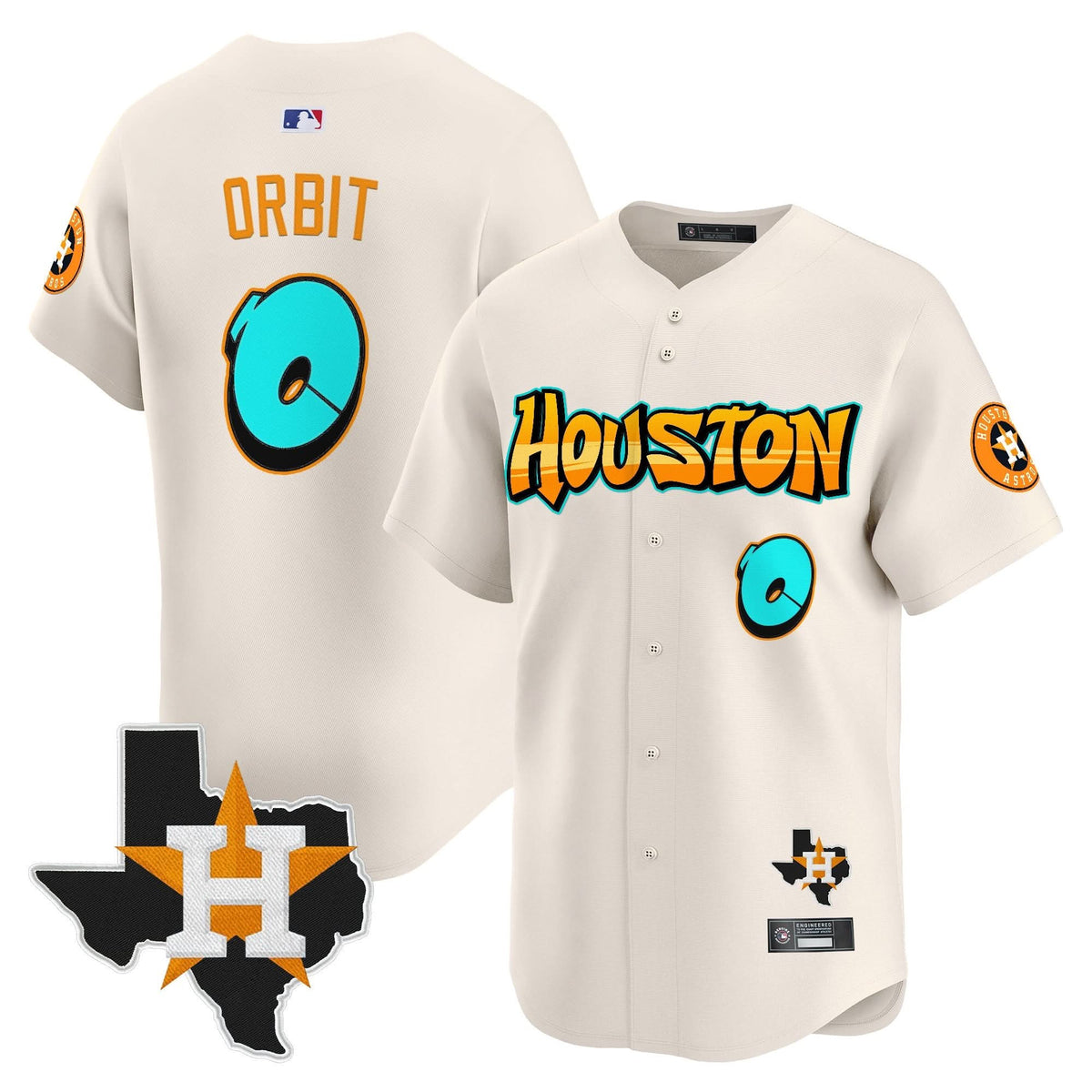Houston Astros 'Graffiti H-Town Edition' Vapor Premier Limited Jersey - Stitched-Cuztomshoes