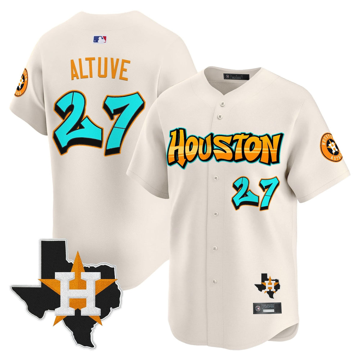 Houston Astros 'Graffiti H-Town Edition' Vapor Premier Limited Jersey - Stitched-Cuztomshoes