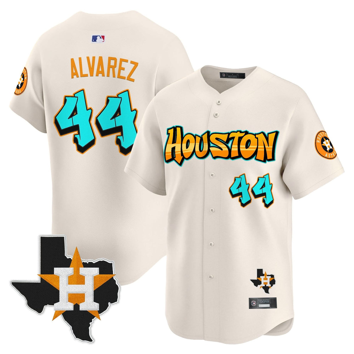 Houston Astros 'Graffiti H-Town Edition' Vapor Premier Limited Jersey - Stitched-Cuztomshoes