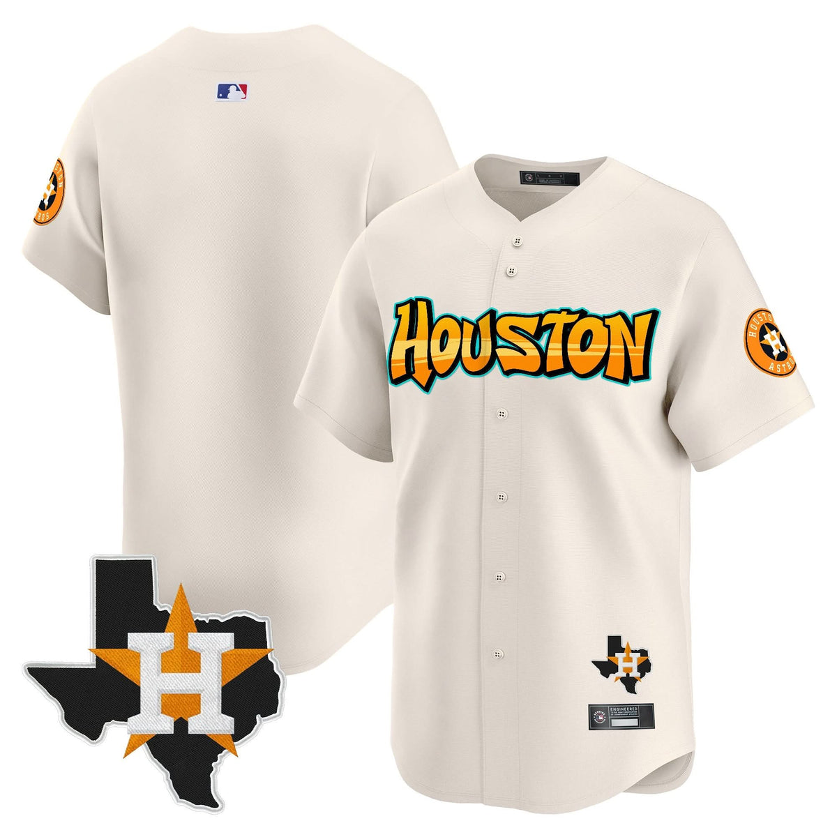 Houston Astros 'Graffiti H-Town Edition' Vapor Premier Limited Jersey - Stitched-Cuztomshoes