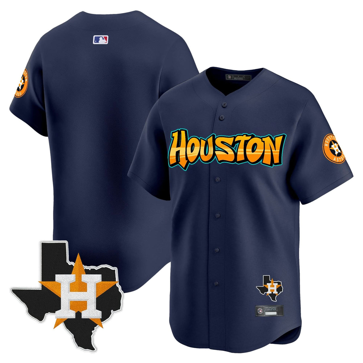 Houston Astros 'Graffiti H-Town Edition' Vapor Premier Limited Jersey - Stitched-Cuztomshoes