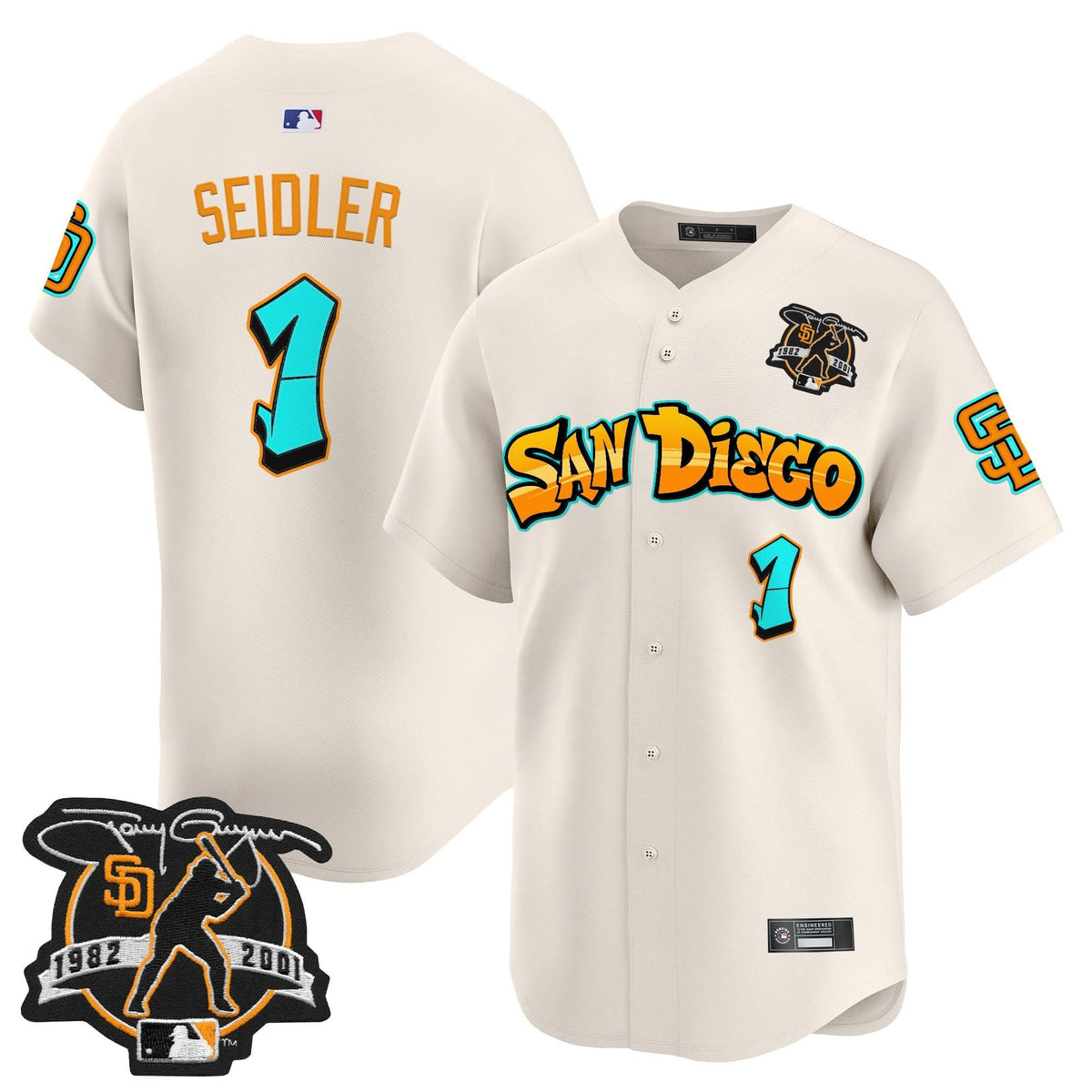 San Diego Padres 'Graffiti Barrio Edition' Vapor Premier Limited Jersey - Stitched