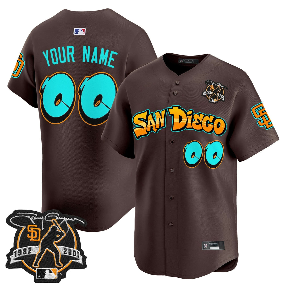 San Diego Padres 'Graffiti Barrio Edition' Vapor Premier Limited Custom Jersey - Stitched