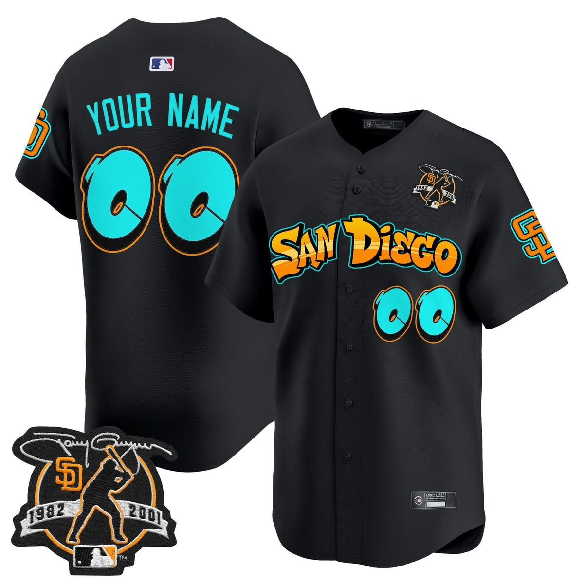 San Diego Padres 'Graffiti Barrio Edition' Vapor Premier Limited Custom Jersey - Stitched