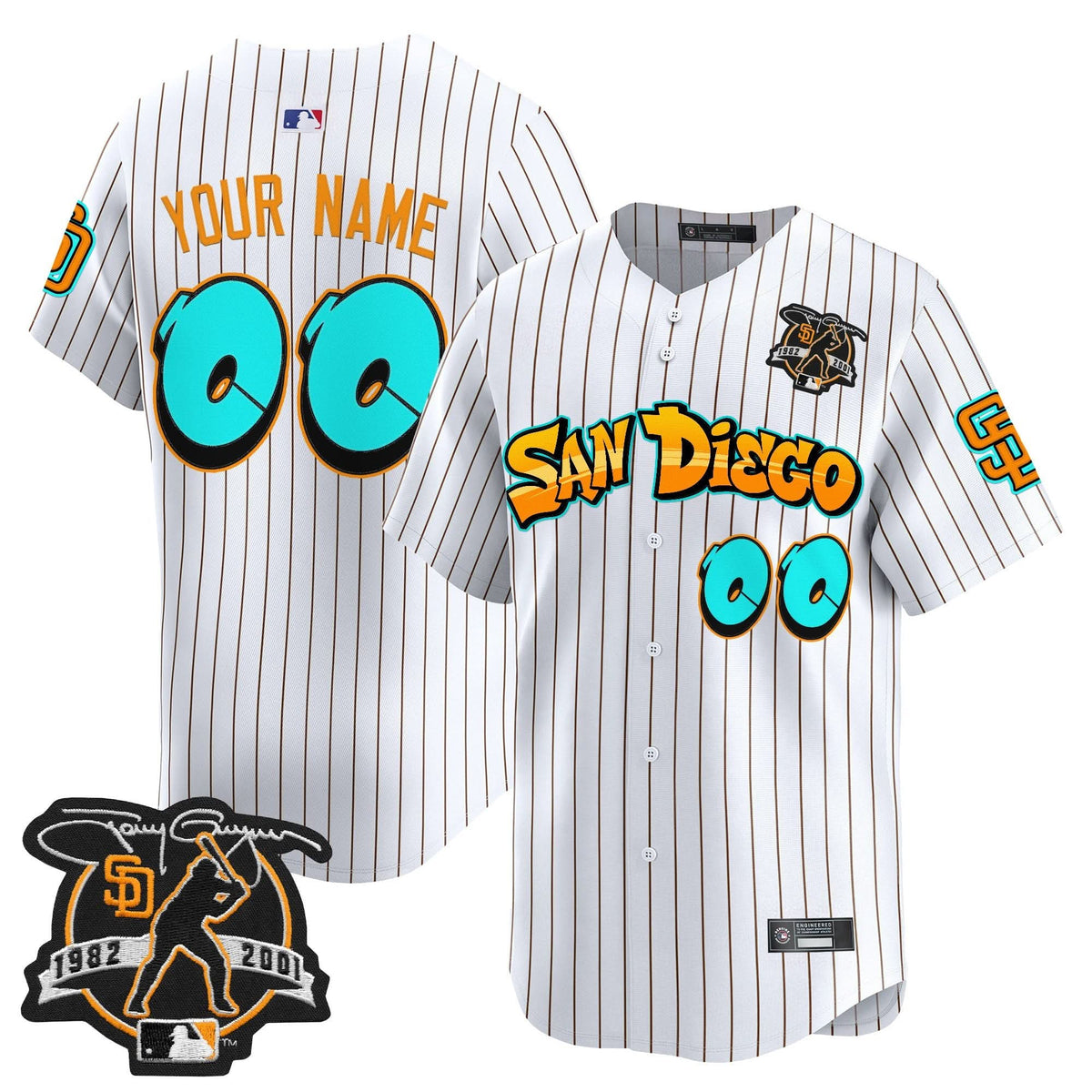 San Diego Padres 'Graffiti Barrio Edition' Vapor Premier Limited Custom Jersey - Stitched