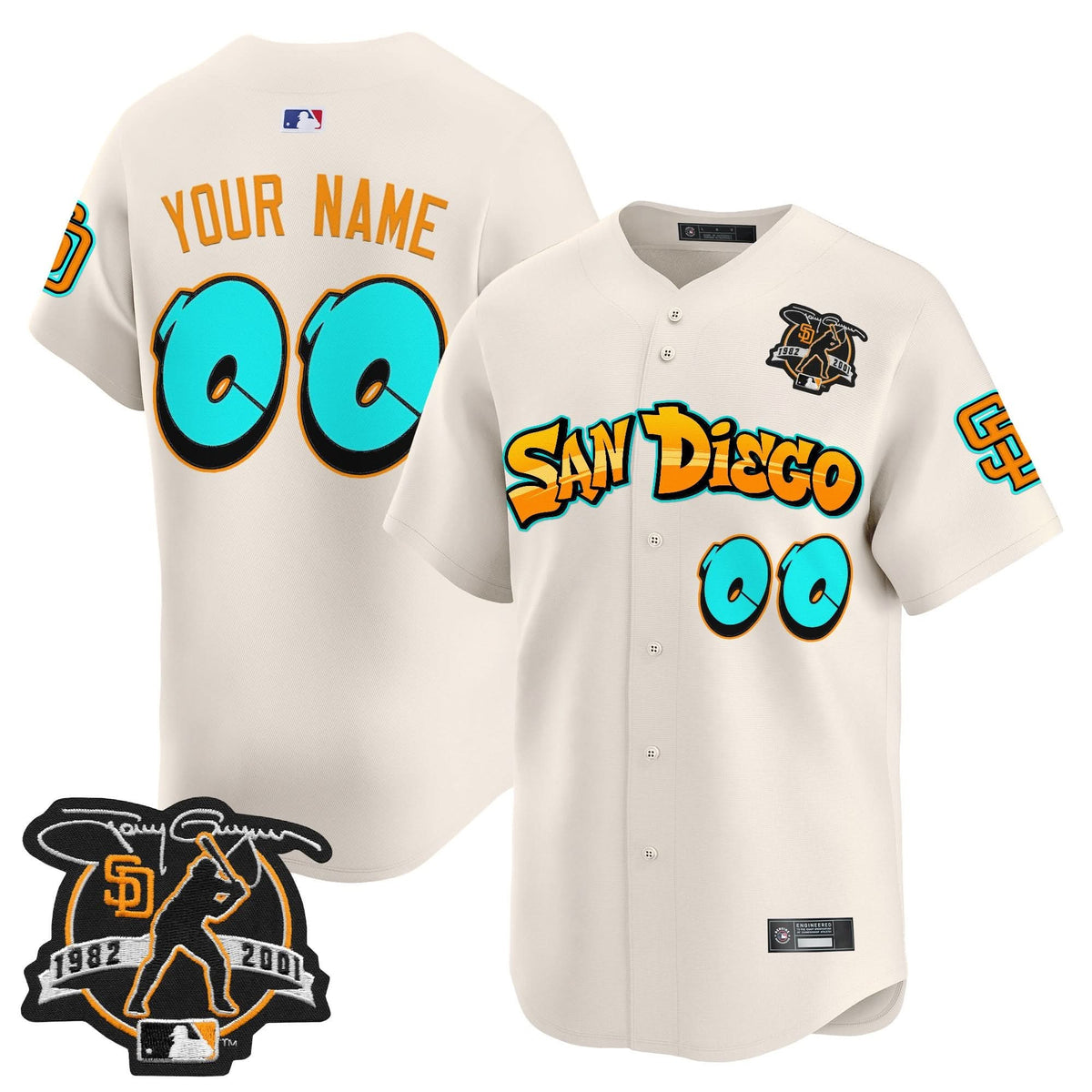 San Diego Padres 'Graffiti Barrio Edition' Vapor Premier Limited Custom Jersey - Stitched