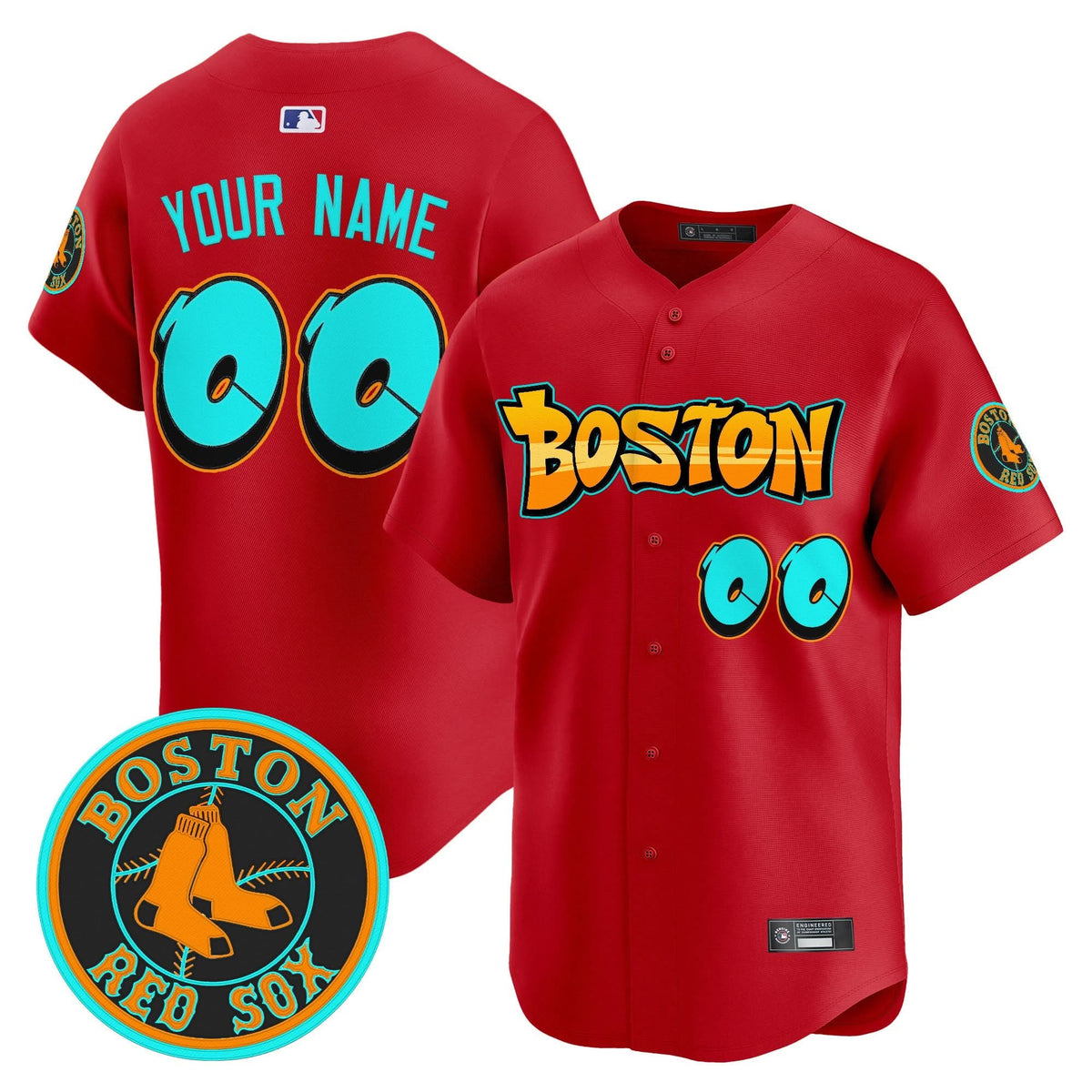 Boston Red Sox 'Graffiti Streetstyle Edition' Vapor Premier Limited Custom Jersey - Stitched-Cuztomshoes
