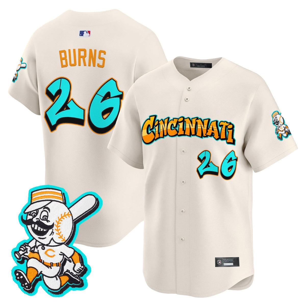 Cincinnati Reds 'Graffiti Queen City Edition' Vapor Premier Limited Jersey - Stitched