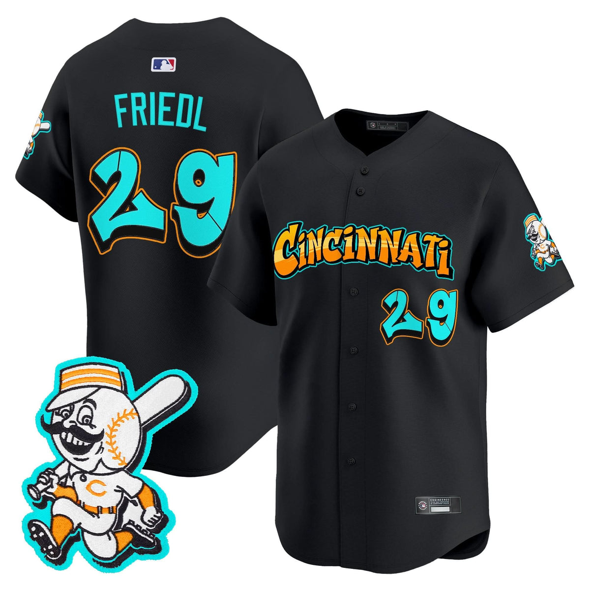 Cincinnati Reds 'Graffiti Queen City Edition' Vapor Premier Limited Jersey - Stitched