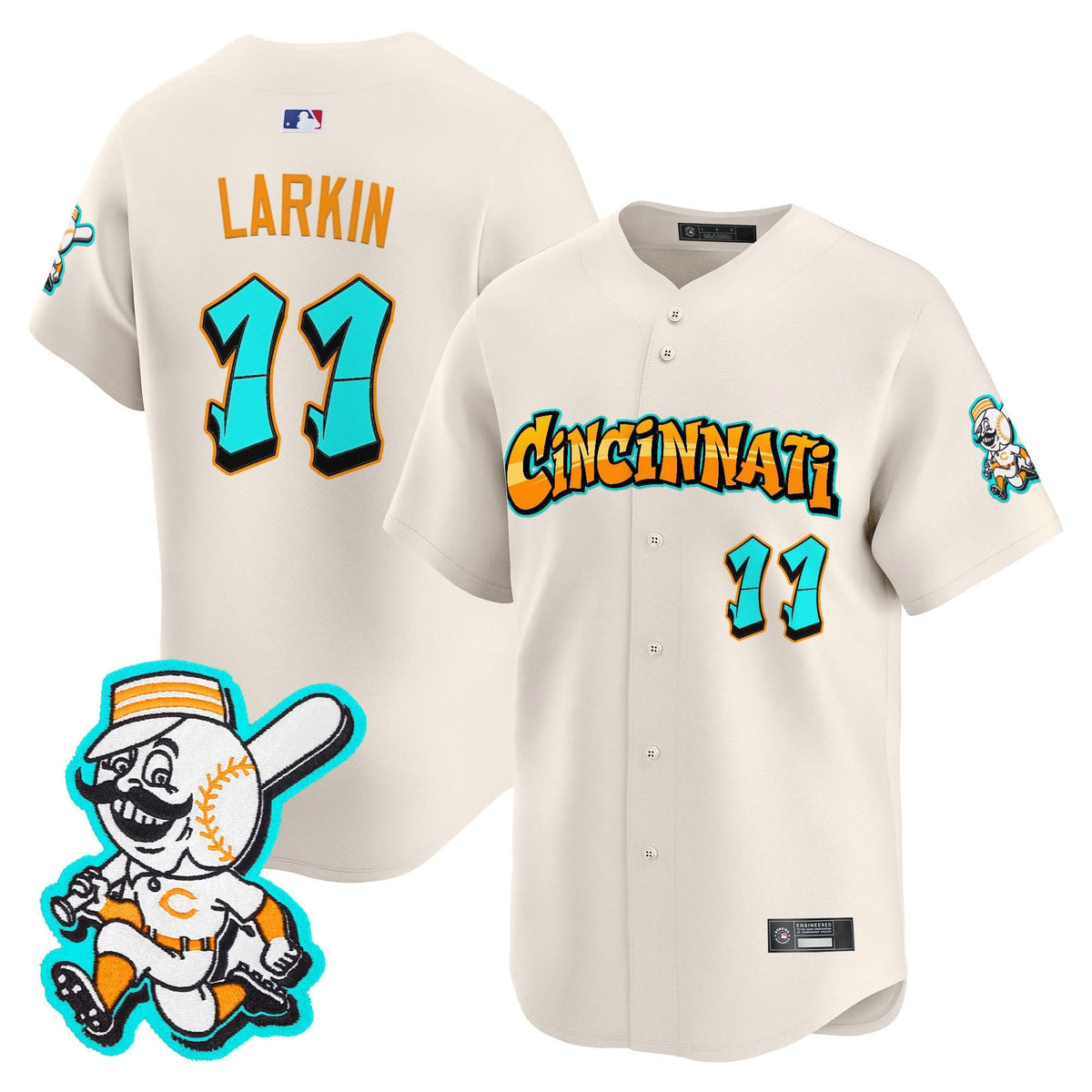 Cincinnati Reds 'Graffiti Queen City Edition' Vapor Premier Limited Jersey - Stitched