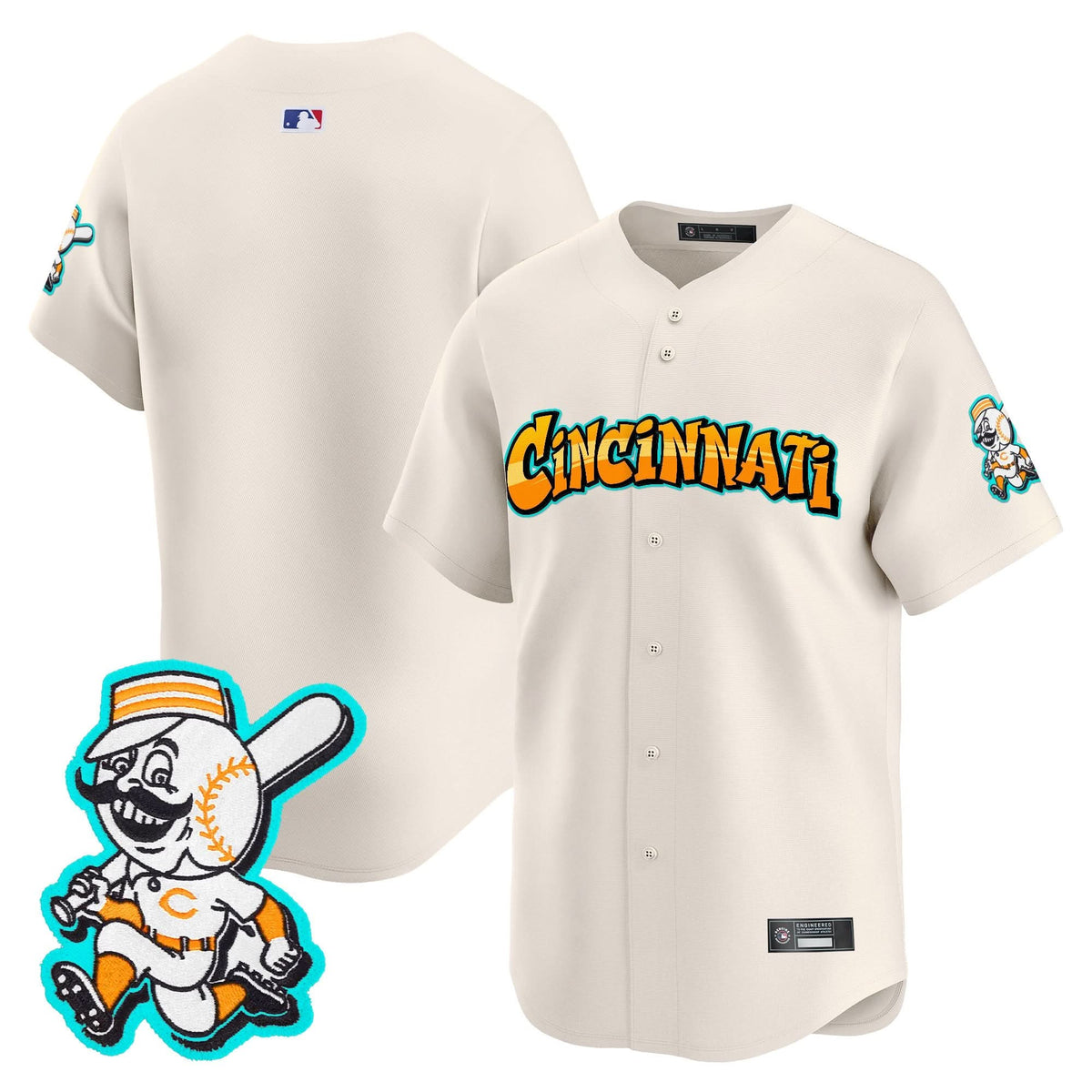 Cincinnati Reds 'Graffiti Queen City Edition' Vapor Premier Limited Jersey - Stitched