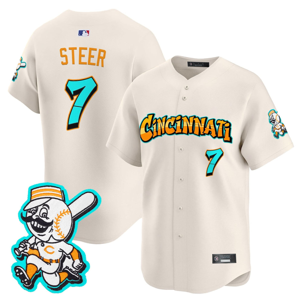 Cincinnati Reds 'Graffiti Queen City Edition' Vapor Premier Limited Jersey - Stitched