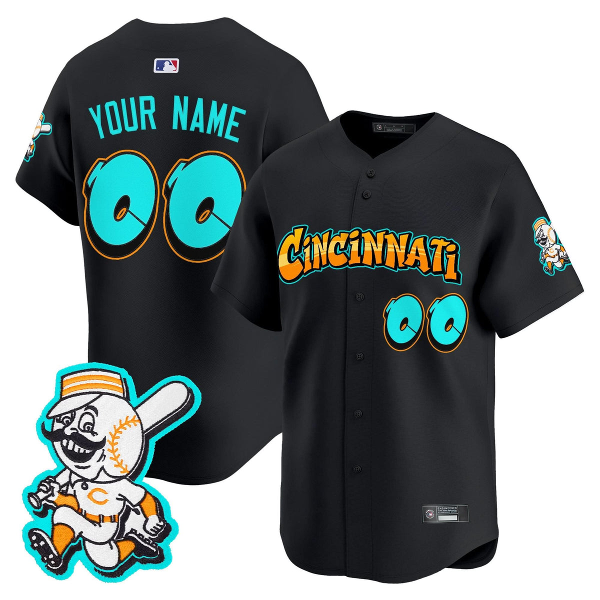 Cincinnati Reds 'Graffiti Queen City Edition' Vapor Premier Limited Custom Jersey - Stitched