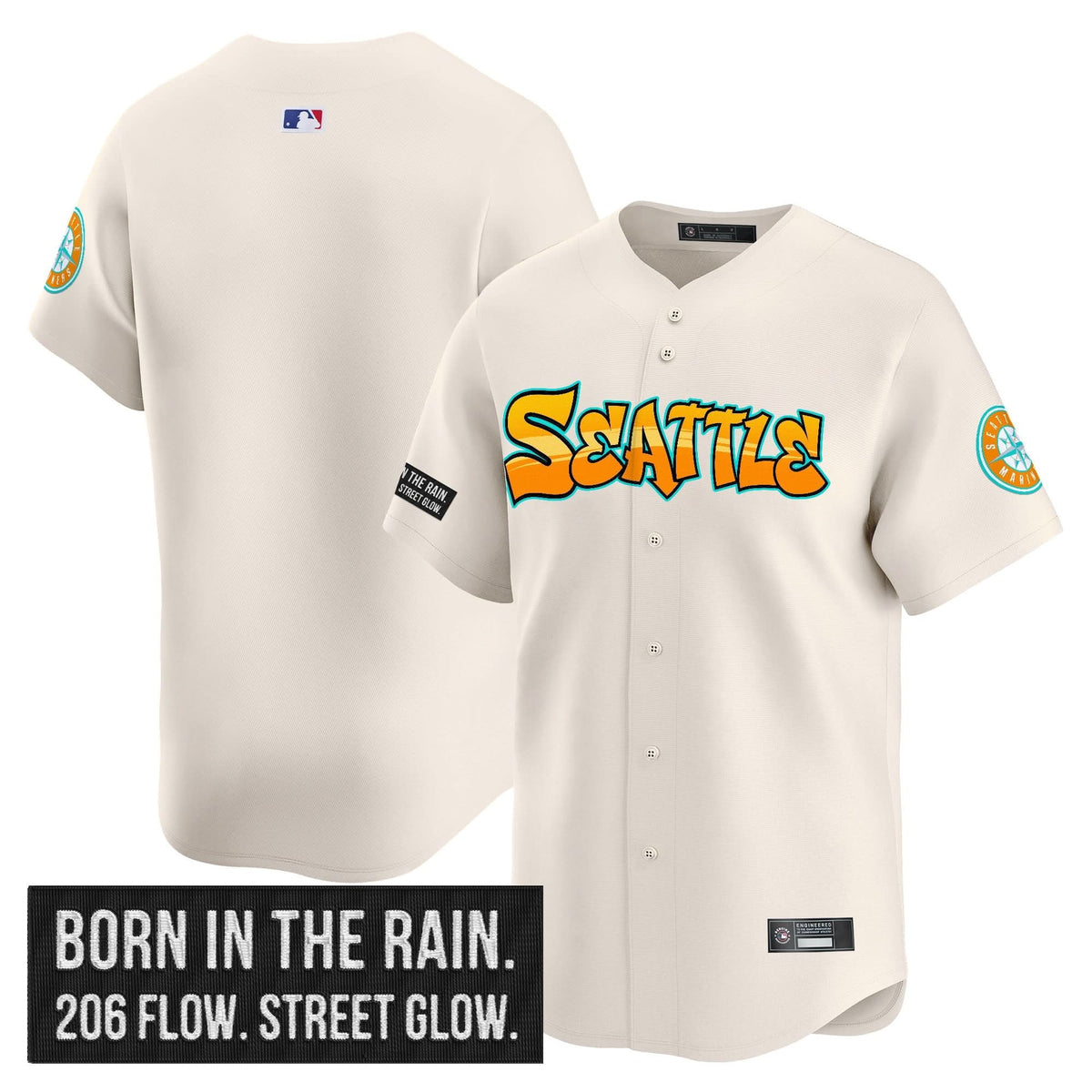 Seattle Mariners 'Graffiti Emerald Drop Edition' Vapor Premier Limited Jersey - Stitched