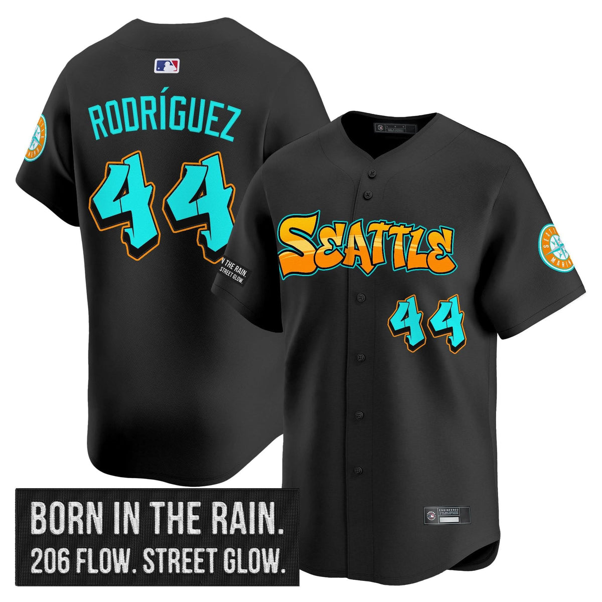 Seattle Mariners 'Graffiti Emerald Drop Edition' Vapor Premier Limited Jersey - Stitched