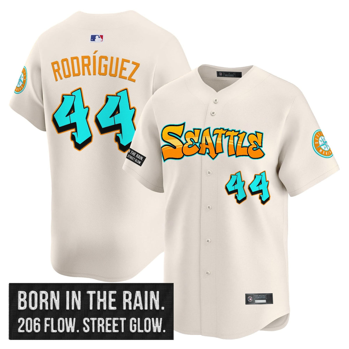 Seattle Mariners 'Graffiti Emerald Drop Edition' Vapor Premier Limited Jersey - Stitched