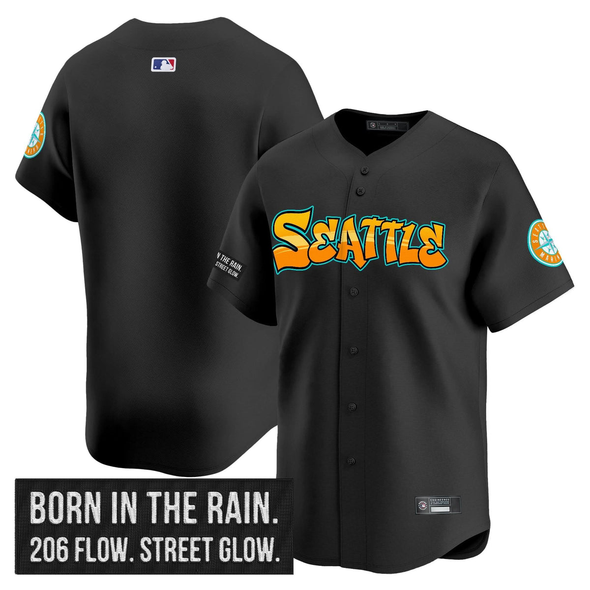 Seattle Mariners 'Graffiti Emerald Drop Edition' Vapor Premier Limited Jersey - Stitched