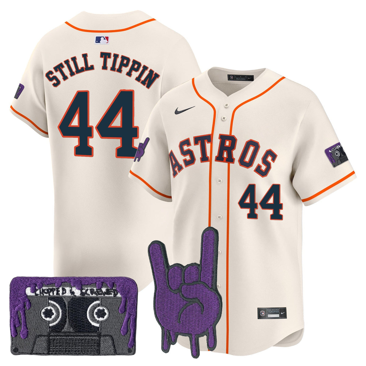 Houston Astros DJ Screw Patch Vapor Premier Limited Jersey - Stitched-Cuztomshoes