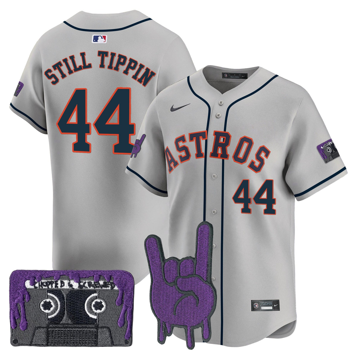 Houston Astros DJ Screw Patch Vapor Premier Limited Jersey - Stitched-Cuztomshoes