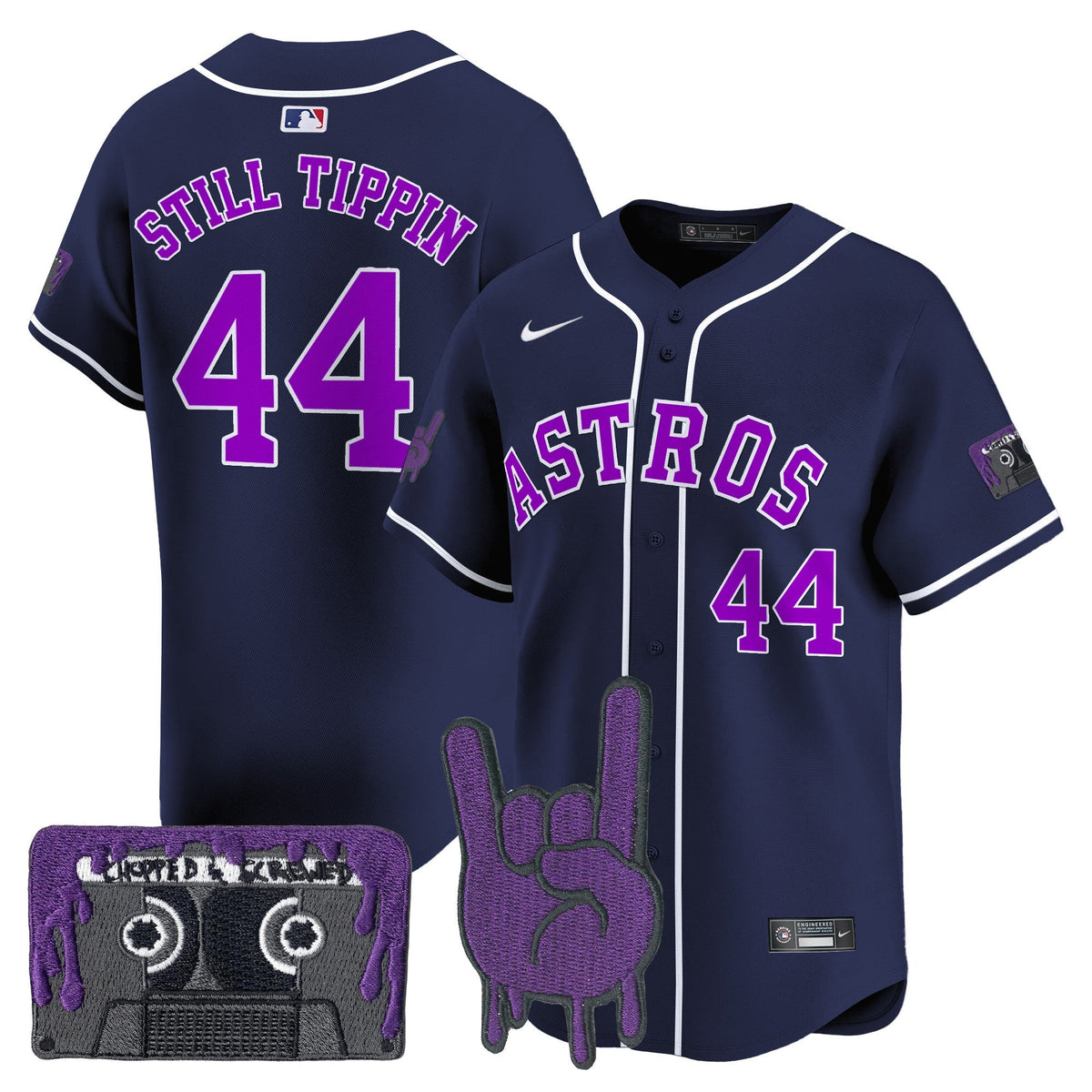 Houston Astros DJ Screw Patch Vapor Premier Limited Jersey - Stitched-Cuztomshoes