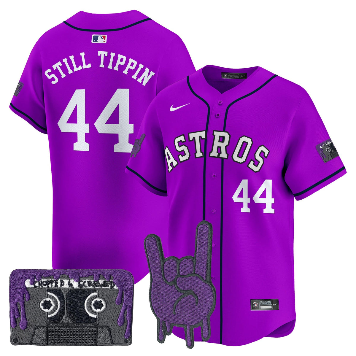 Houston Astros DJ Screw Patch Vapor Premier Limited Jersey - Stitched-Cuztomshoes