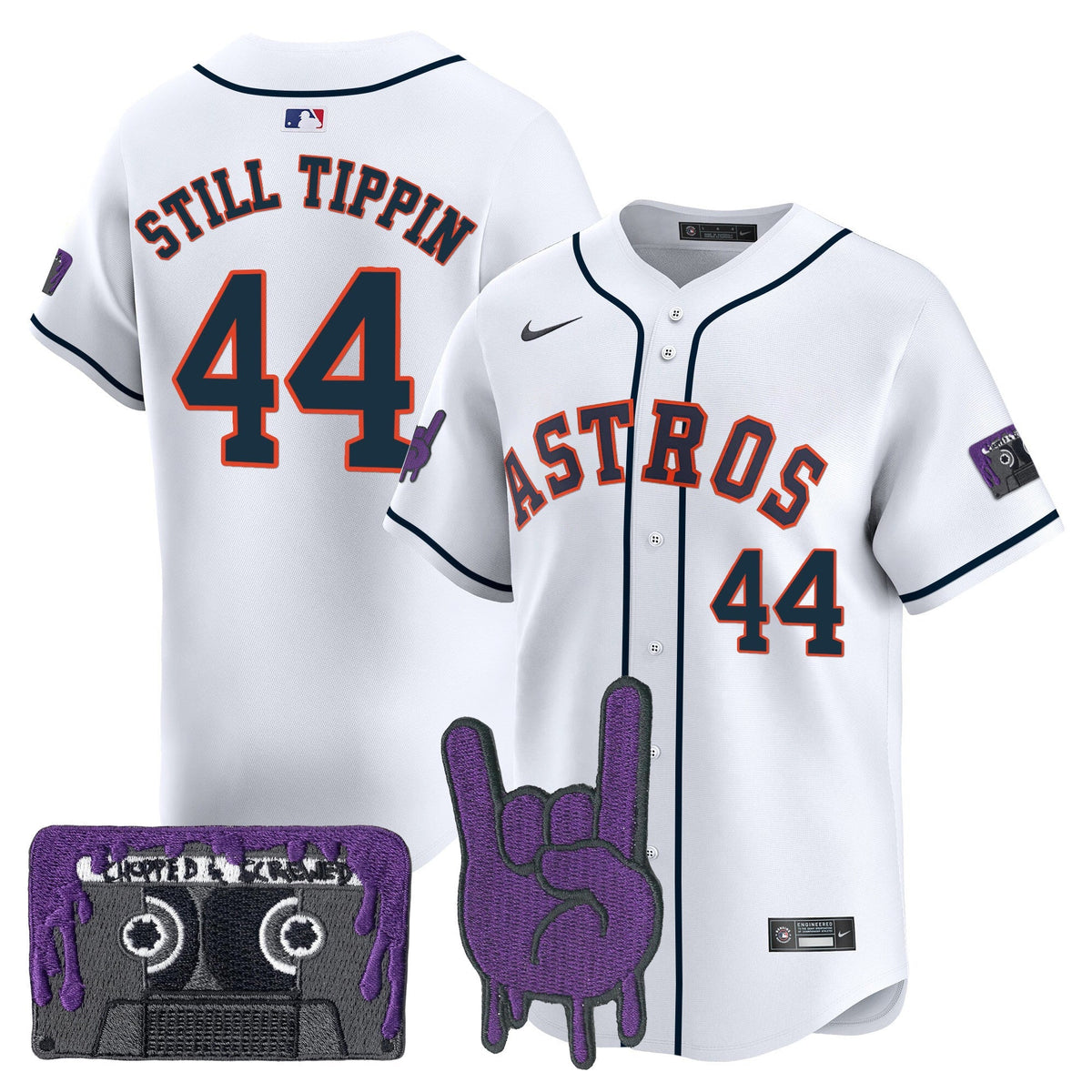 Houston Astros DJ Screw Patch Vapor Premier Limited Jersey - Stitched-Cuztomshoes