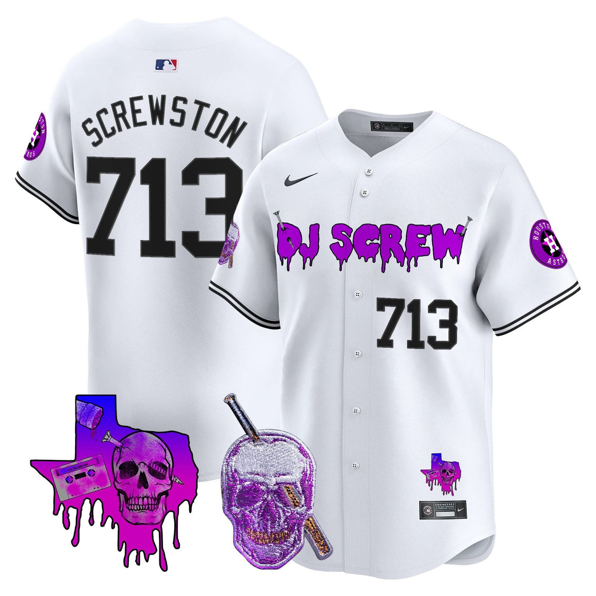 Houston Astros DJ Screw Vapor Premier Limited Jersey - Stitched-Cuztomshoes