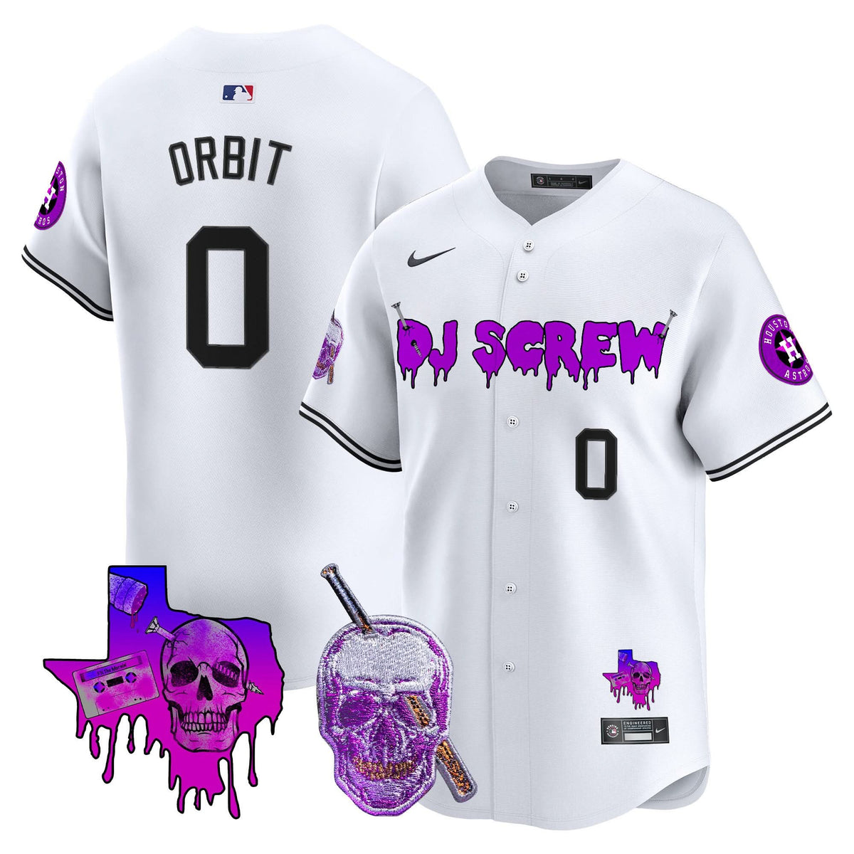 Houston Astros DJ Screw Vapor Premier Limited Jersey - Stitched-Cuztomshoes