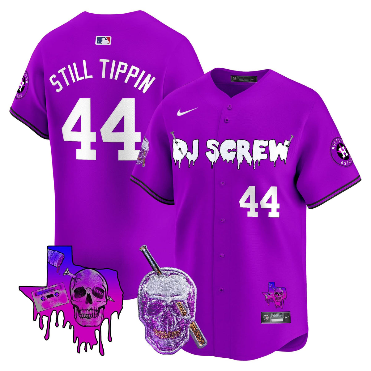 Houston Astros DJ Screw Vapor Premier Limited Jersey - Stitched-Cuztomshoes