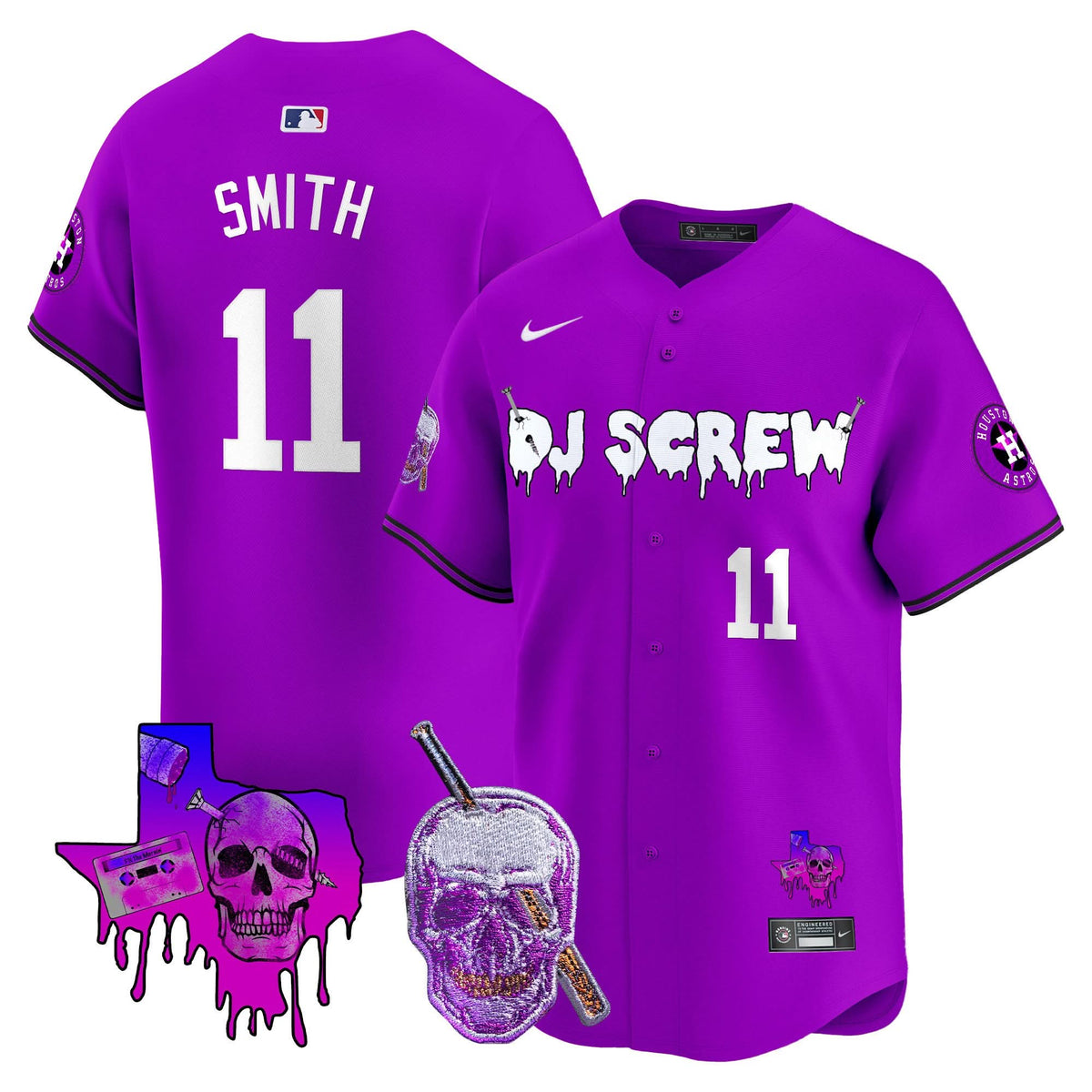 Houston Astros DJ Screw Vapor Premier Limited Jersey - Stitched-Cuztomshoes