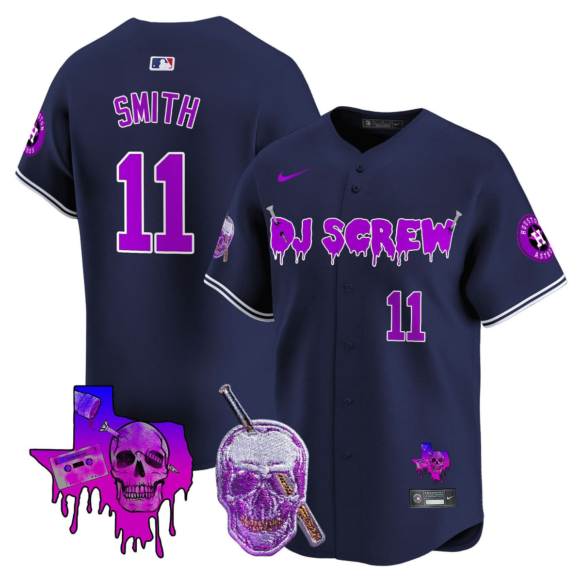 Houston Astros DJ Screw Vapor Premier Limited Jersey - Stitched-Cuztomshoes