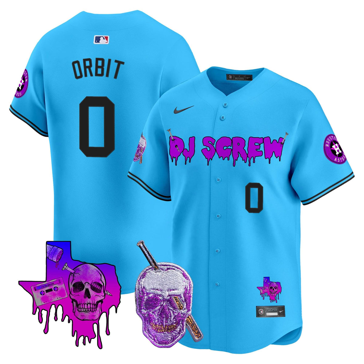 Houston Astros DJ Screw Vapor Premier Limited Jersey - Stitched-Cuztomshoes
