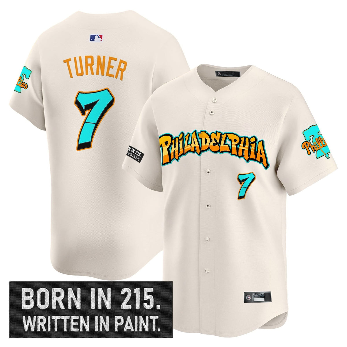 Philadelphia Phillies 'Graffiti Broad Street Edition 'Vapor Premier Limited Jersey V2 - Stitched