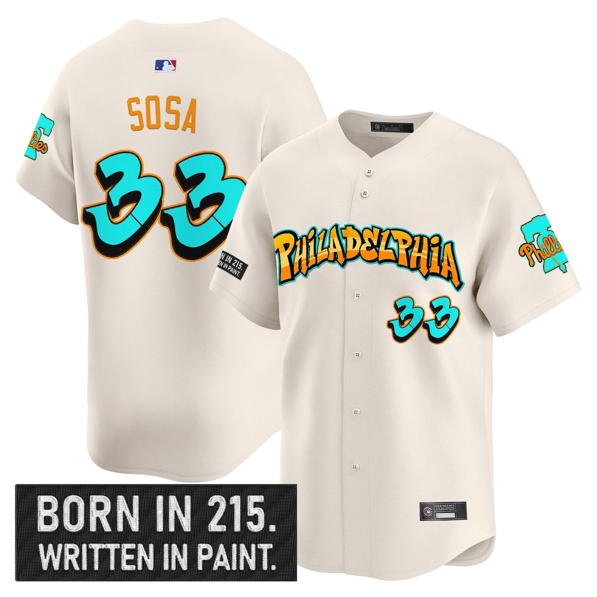 Philadelphia Phillies 'Graffiti Broad Street Edition 'Vapor Premier Limited Jersey V2 - Stitched