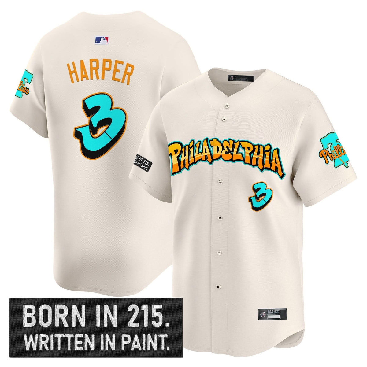 Philadelphia Phillies 'Graffiti Broad Street Edition 'Vapor Premier Limited Jersey V2 - Stitched