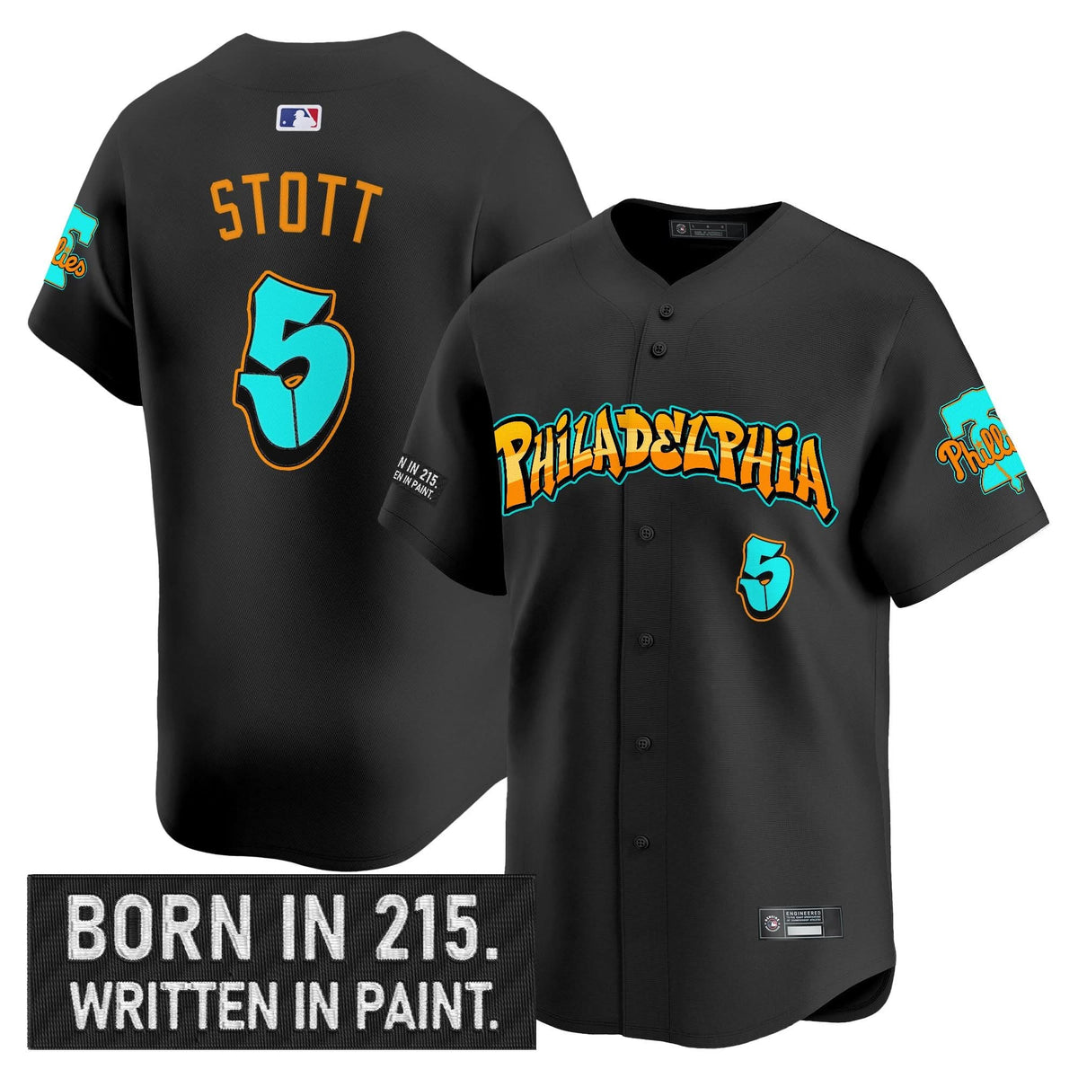 Philadelphia Phillies 'Graffiti Broad Street Edition 'Vapor Premier Limited Jersey V2 - Stitched