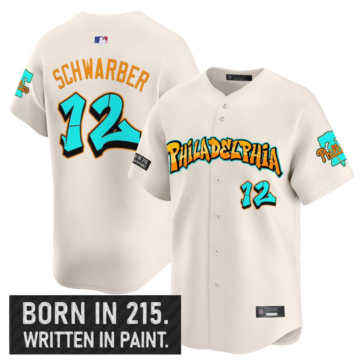 Philadelphia Phillies 'Graffiti Broad Street Edition 'Vapor Premier Limited Jersey V2 - Stitched