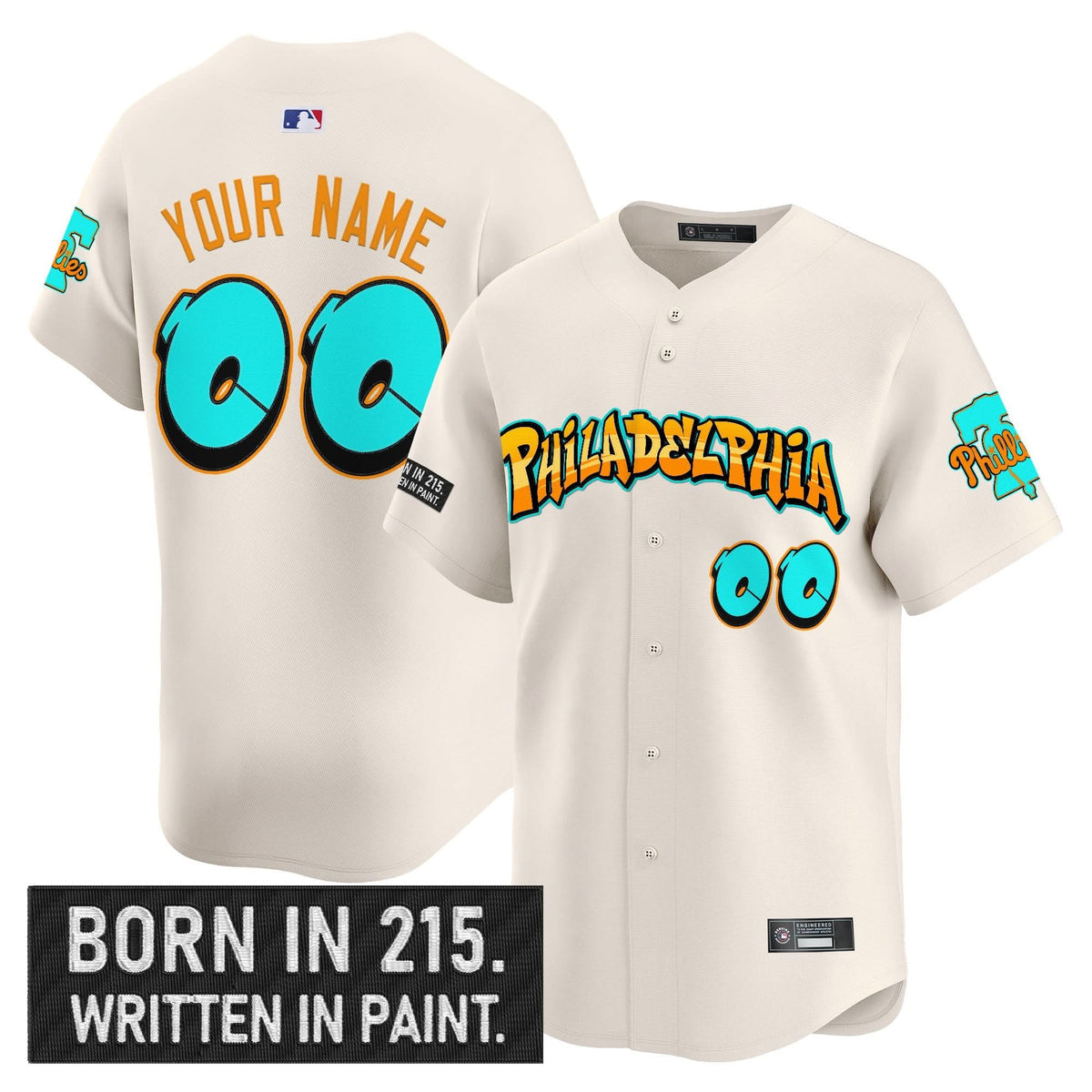 Philadelphia Phillies 'Graffiti Broad Street Edition 'Vapor Premier Limited Custom Jersey V2 - Stitched