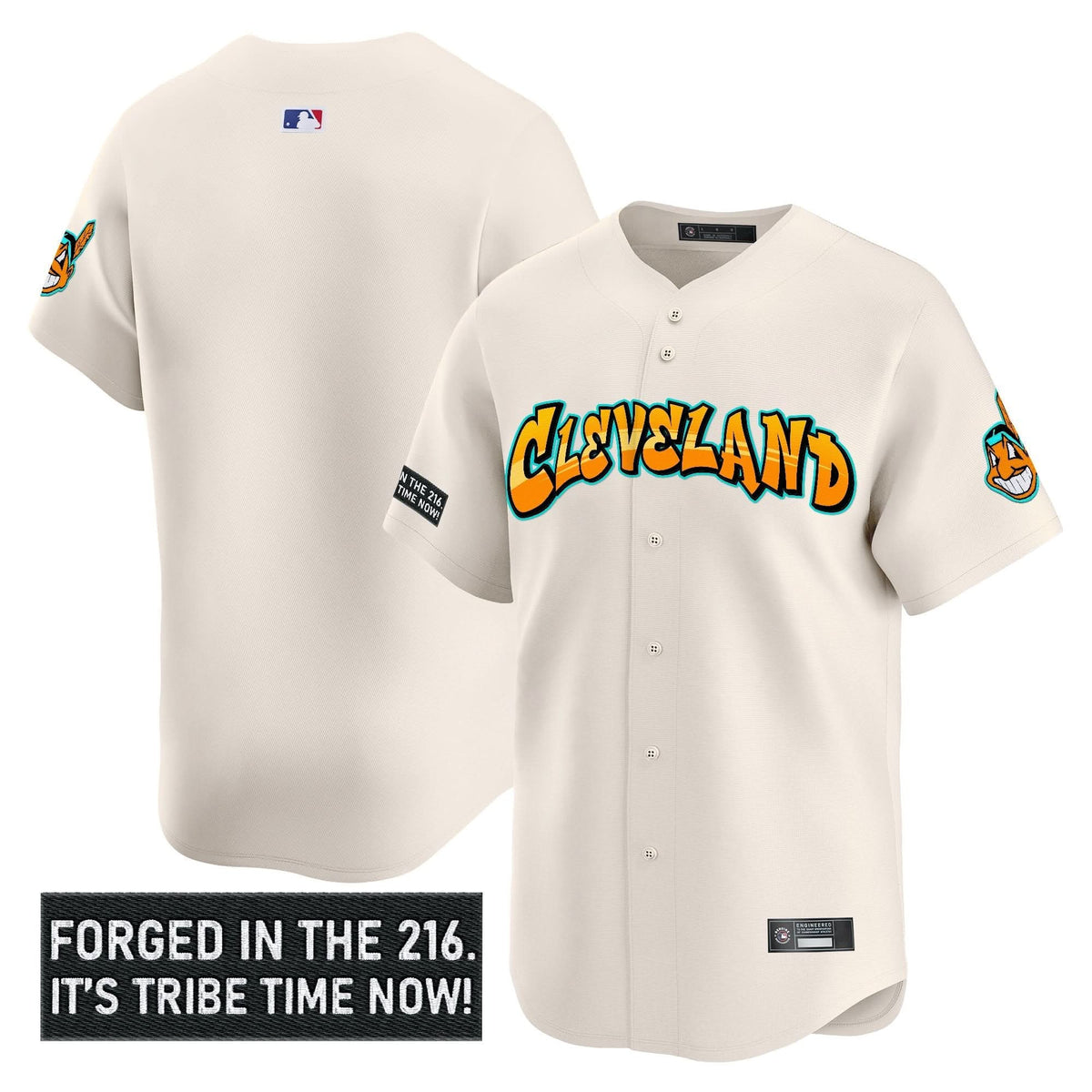 Cleveland Indians 'Graffiti 216 Ink Edition' Vapor Premier Limited Jersey - Stitched