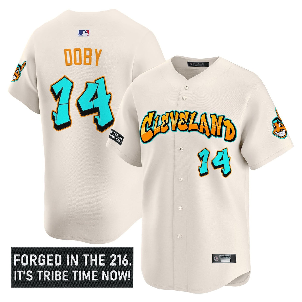 Cleveland Indians 'Graffiti 216 Ink Edition' Vapor Premier Limited Jersey - Stitched