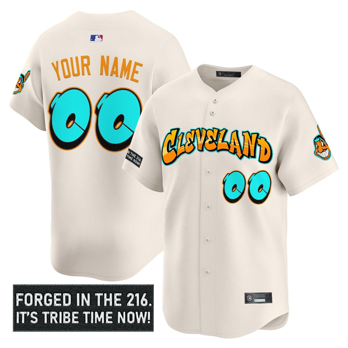 Cleveland Indians 'Graffiti 216 Ink Edition' Vapor Premier Limited Custom Jersey - Stitched