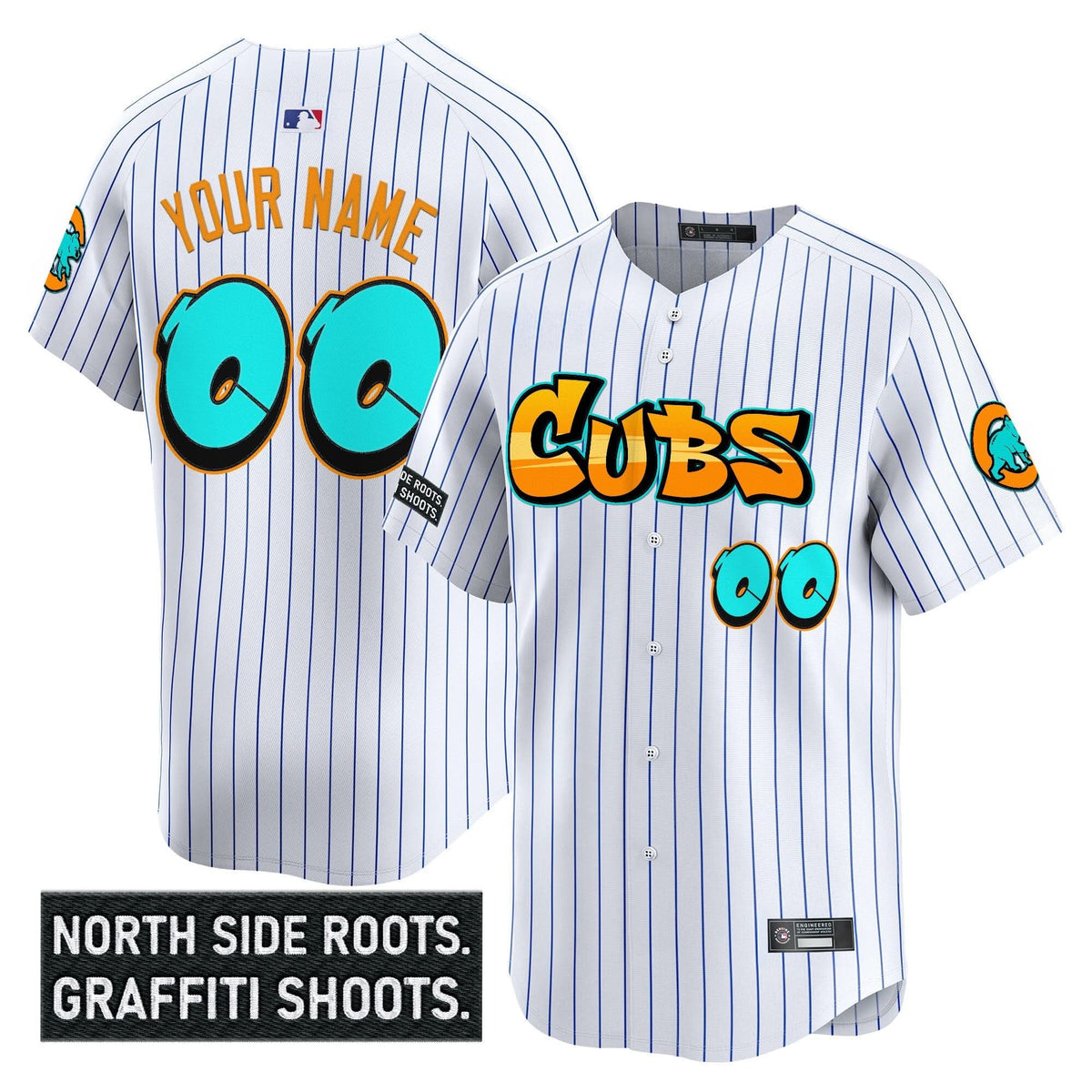 Chicago Cubs 'Graffiti North Side Edition' Vapor Premier Limited Custom Jersey - Stitched