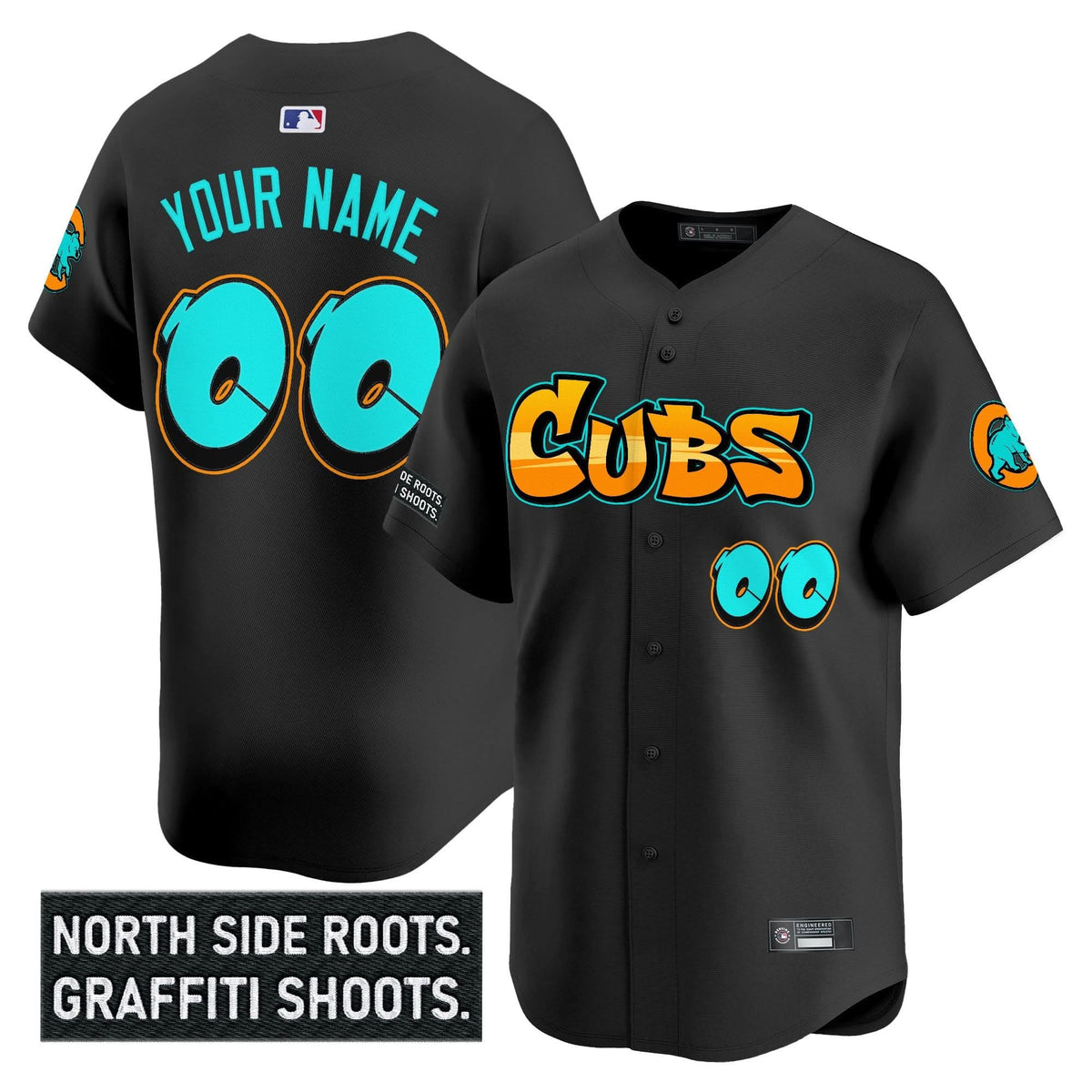 Chicago Cubs 'Graffiti North Side Edition' Vapor Premier Limited Custom Jersey - Stitched