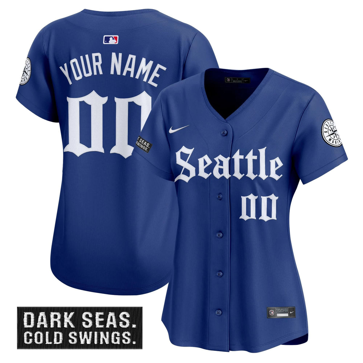 Seattle Mariners 'Deep Sea Gothic Edition' Vapor Premier Limited Custom Jersey - Stitched