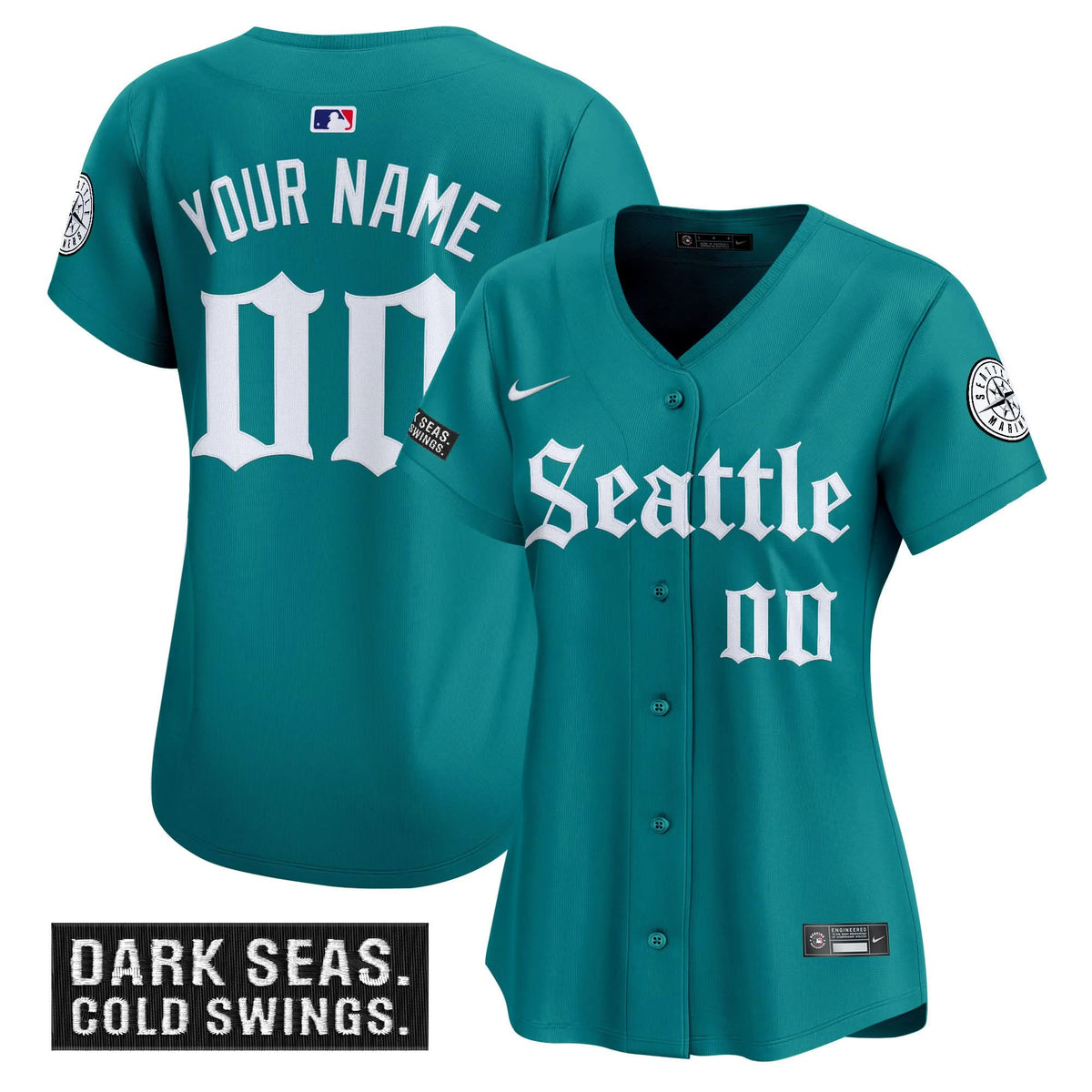 Seattle Mariners 'Deep Sea Gothic Edition' Vapor Premier Limited Custom Jersey - Stitched