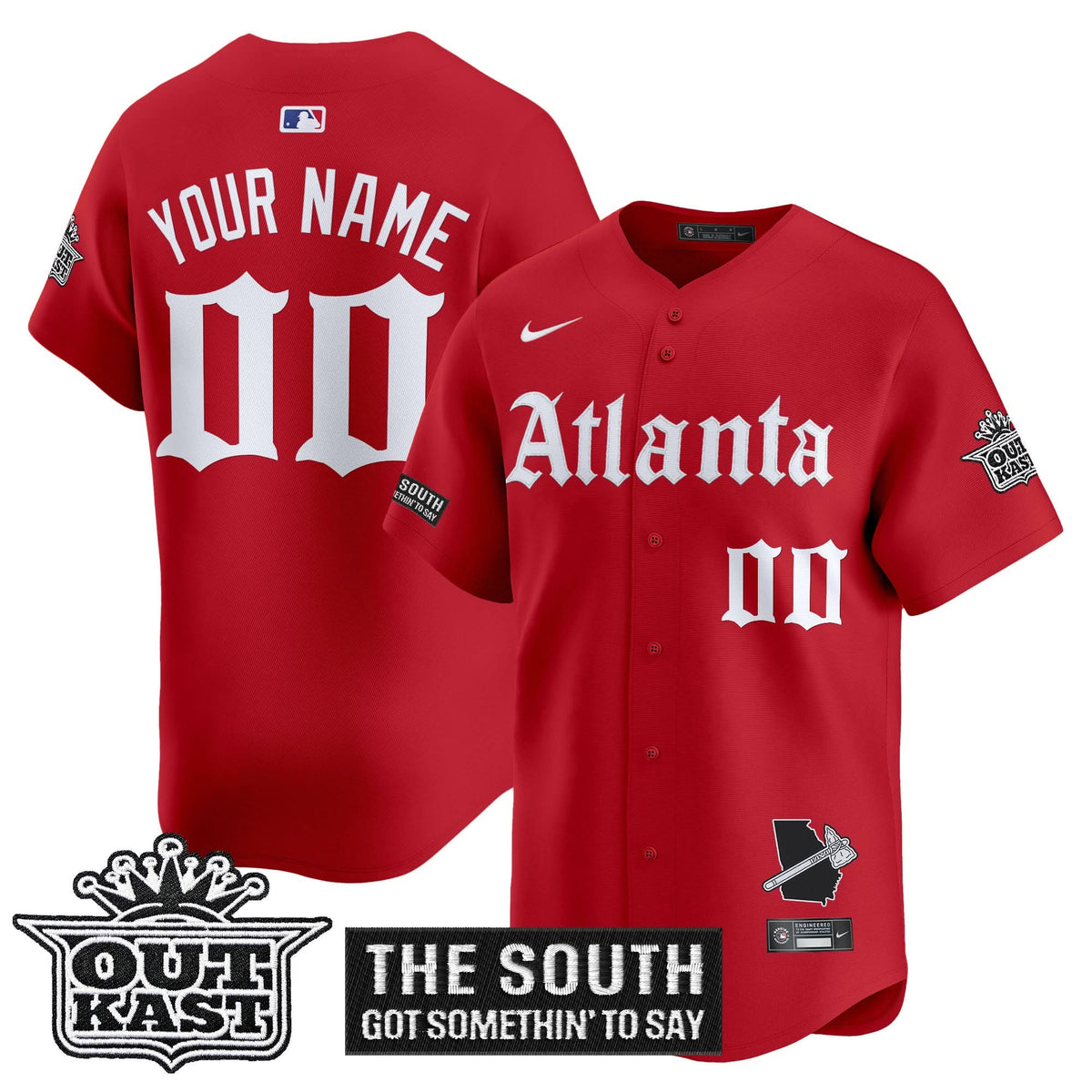 Atlanta Braves 'Gothic South x Outkast Edition' Vapor Premier Limited Custom Jersey - Stitched