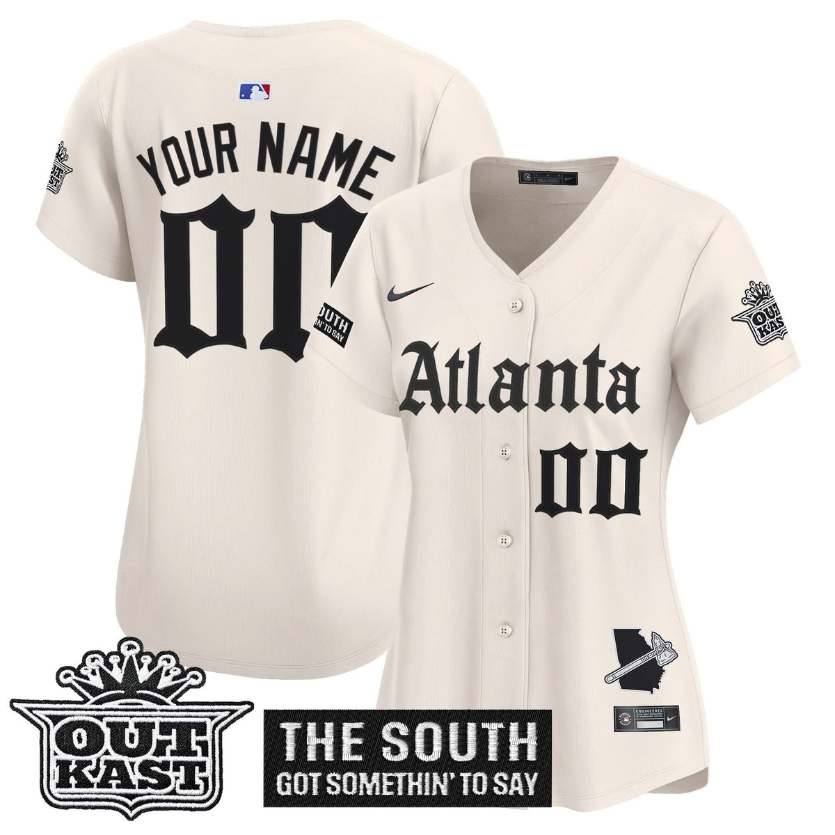 Atlanta Braves 'Gothic South x Outkast Edition' Vapor Premier Limited Custom Jersey - Stitched